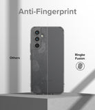 Galaxy A54 Case | Fusion - Comparison showing a fingerprint-covered phone case versus a clean Ringke Fusion case.