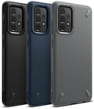 Galaxy A72 Case | Onyx - Three textured Galaxy A72 phone cases in black, navy, and gray arranged side-by-side.
