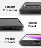 Galaxy A73 5G Case | Onyx - Close-ups showing scratch protection, raised screen bezels, and precise port cutouts.