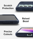 Galaxy A73 5G Case | Onyx - Three views showing scratch protection, raised screen bezels, and precise port cutouts.