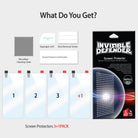 Moto G 2015 (3rd Gen.) Screen Protector | Film - Four screen protectors, cleaning cloth, squeegee, and guide in a pack.
