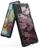 Galaxy A71 Case | Fusion-X - Samsung Galaxy A71 in a rugged black and pink camouflage Fusion-X protective case.