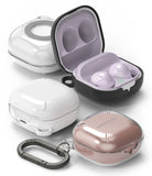 Galaxy Buds FE / 2 Pro / Buds 2 / Galaxy Buds Pro / Live Case | Slim-X - Four Samsung earbud cases in clear and solid colors.