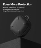 Galaxy Buds FE / 2 Pro / Buds 2 / Galaxy Buds Pro / Live Case | Onyx - Black textured protective case balanced on a corner.