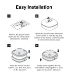 Galaxy Buds FE / 2 Pro / Buds 2 / Galaxy Buds Pro / Live Case | Onyx - Four-step illustrated guide for installing adhesive.