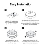 Galaxy Buds FE / 2 Pro / Buds 2 / Galaxy Buds Pro / Live Case | Onyx - Four-step diagram showing how to install adhesive.