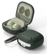 Galaxy Buds FE / 2 Pro / Buds 2 / Galaxy Buds Pro / Live Case | Onyx - Dark green protective case for Galaxy earbuds.