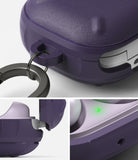 Galaxy Buds FE / 2 Pro / Buds 2 / Galaxy Buds Pro / Live Case | Onyx - Textured purple protective case with carabiner.