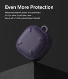 Galaxy Buds FE / 2 Pro / Buds 2 / Galaxy Buds Pro / Live Case | Onyx - A purple protective case balanced on a dark edge.
