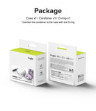 Galaxy Buds FE / 2 Pro / Buds 2 / Galaxy Buds Pro / Live Case | Hinge - Clear - Two views of Ringke Hinge Case packaging.