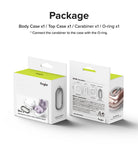Galaxy Buds FE / 2 Pro / Buds 2 / Galaxy Buds Pro / Live Case | Slim-X - Packaging showing case components and specs.