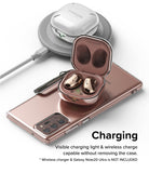 Galaxy Buds FE / 2 Pro / Buds 2 / Galaxy Buds Pro / Live Case | Slim-X - Rose gold Galaxy Buds Live in a clear case.