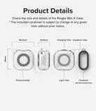Galaxy Buds FE / 2 Pro / Buds 2 / Galaxy Buds Pro / Live Case | Slim-X - Technical diagram showing case dimensions and parts.