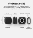 Galaxy Buds FE / 2 Pro / Buds 2 / Galaxy Buds Pro / Live Case | Slim-X - Technical diagram showing case dimensions and parts.