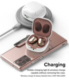 Galaxy Buds FE / 2 Pro / Buds 2 / Galaxy Buds Pro / Live Case | Slim-X - Open earbud case on phone, wireless charging.