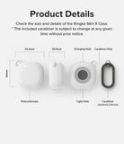 Galaxy Buds FE / 2 Pro / Buds 2 / Galaxy Buds Pro / Live Case | Slim-X - Technical diagram showing case dimensions and parts.