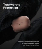Galaxy Buds 3 Pro / 3 / 3 FE | Onyx Magnetic - Brown protective case for Galaxy Buds wedged between dark jagged rocks.