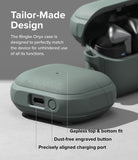 Galaxy Buds 3 Pro / 3 / 3 FE | Onyx Magnetic - Sage green protective case showing precise port, button, and fit.