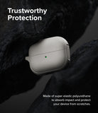 Galaxy Buds 3 Pro / 3 / 3 FE | Onyx Magnetic - Grey protective case for Galaxy Buds nestled between dark, rugged rocks.