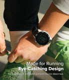 Forerunner 955 | Bezel Styling - A person tying neon green running shoes while wearing a Garmin Forerunner 955 with a custom bezel.