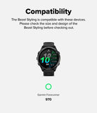Forerunner 970 | Bezel Styling - Forerunner 970 | A black Garmin Forerunner 970 smartwatch with a digital display, centered above its model name.