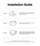 Forerunner 970 | Bezel Styling - Three-step installation guide showing cleaning, adhesive removal, and bezel placement on a watch.