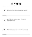 Forerunner 970 | Bezel Styling - A notice list detailing three warnings about product deformation, installation, and water.