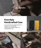 Galaxy Note 20 Ultra Case | Folio Signature Black - Artisan crafting black and yellow leather folio phone cases.