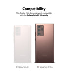 Galaxy Note 20 Ultra Case | Folio Signature Yellow - Comparison showing Galaxy Note 20 Ultra is compatible, not Note 20.
