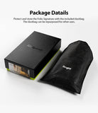 Galaxy Note 20 Ultra Case | Folio Signature Yellow - Black product box and branded mesh dustbag on white background.