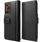 Galaxy Note 20 Ultra Case | Folio Signature+ - Black leather folio case for Galaxy Note 20 Ultra with magnetic clasp.