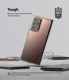 Galaxy Note 20 Ultra Case | Fusion - Bronze phone in a clear case with military-grade drop protection certification.