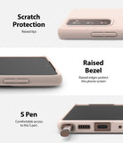 Galaxy Note 20 Case | Air-S - Close-ups showing raised camera lips, screen-protecting bezels, and easy S Pen access.
