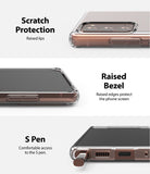 Galaxy Note 20 Case | Air - Close-ups showing raised camera lips, screen-protecting bezels, and easy S Pen access.
