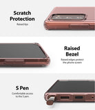 Galaxy Note 20 Case | Air - Close-ups showing raised camera lips, screen-protecting bezels, and easy S Pen access.