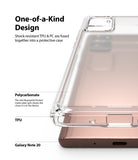 Galaxy Note 20 Case | Fusion Matte - Clear protective case with matte back and TPU frame shown on a bronze phone.
