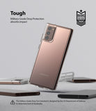 Galaxy Note 20 Case | Fusion Matte - Bronze phone in a clear protective case with military-grade drop protection badge.