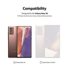 Galaxy Note 20 Camera Protector | Invisible Defender Glass - Galaxy Note 20 Camera Protector - Comparison showing Galaxy Note 20 is compatible while Galaxy Note 20 Ultra is not.