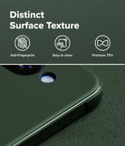 [Bundle] Google Pixel 10a Case | Onyx - Google Pixel 10a Case | Onyx - Dark green phone case with textured surface, highlighting anti-fingerprint and easy-clean features.