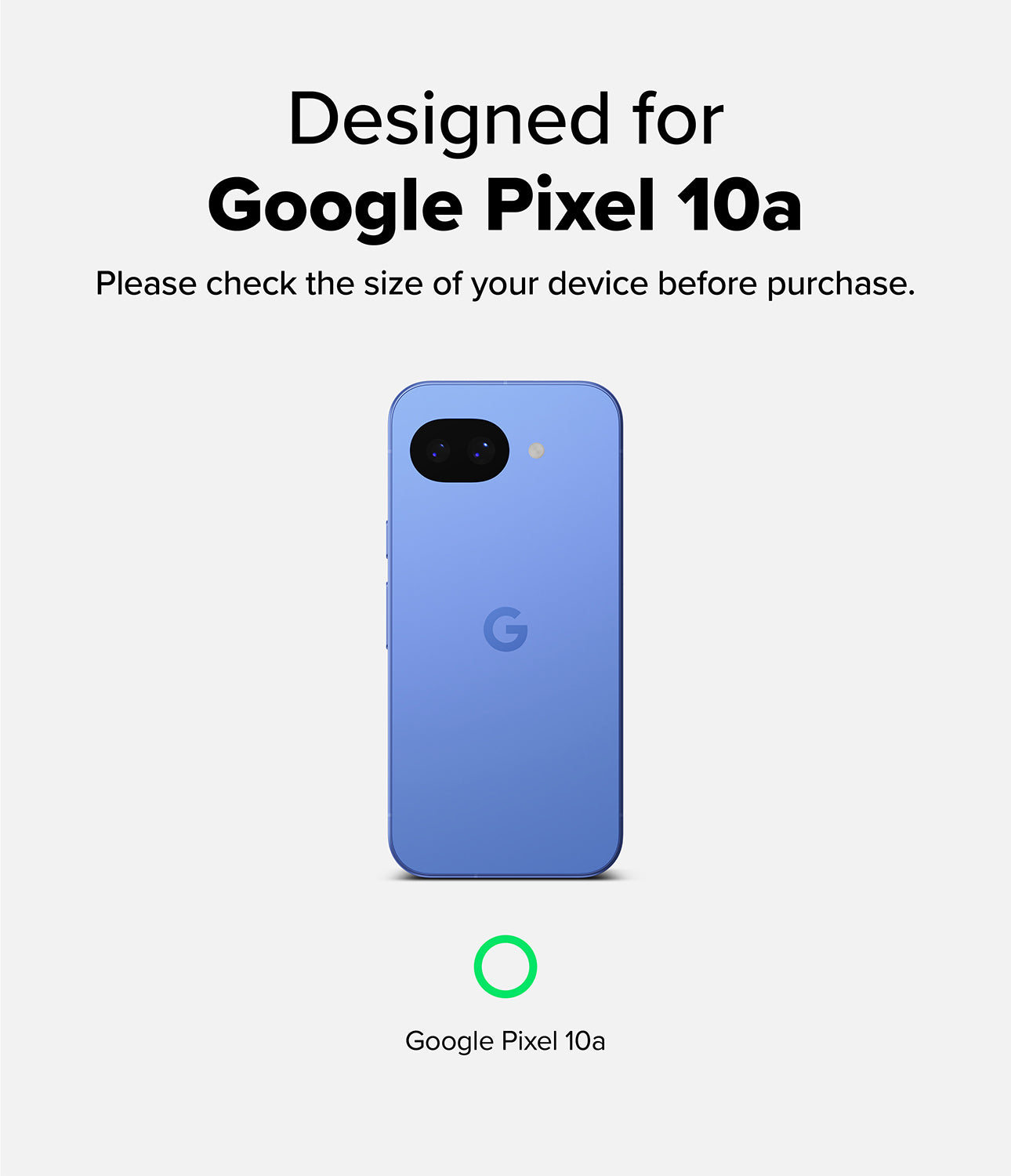 [Bundle] Google Pixel 10a Case | Onyx Magnetic - Bundle: Google Pixel 10a Case | Onyx Magnetic - Blue Google Pixel 10a phone shown with text confirming device compatibility.