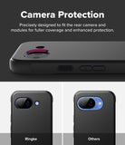 Google Pixel 10a Case | Onyx Magnetic - Comparison showing precise camera cutout on Ringke case versus damaged lens on others.