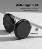 Google Pixel Watch 3 41mm Screen Protector | Dual Easy Film (3P) - Google Pixel Watch 3 41mm Screen Protector - Two smartwatches showing anti-fingerprint coating versus a clean screen.