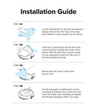 Google Pixel Watch 3 41mm Screen Protector | Dual Easy Film (3P) - Google Pixel Watch 3 41mm Screen Protector - Four-step illustrated guide showing how to apply the film using numbered tabs.