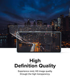 Google Pixel 7a Screen Protector | Dual Easy Film [2P] - Transparent screen protector being applied to a smartphone.