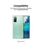 Galaxy S20 FE Case | Fusion Design - Mint green Galaxy S20 FE phone shown from front and back against a white background.