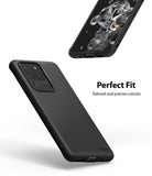 Galaxy S20 Ultra Case | Air-S - Matte black phone case showing precise camera and port cutouts from front and back angles.