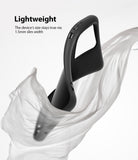 Galaxy S20 Ultra Case | Air-S - A slim black phone case wrapped in flowing white fabric against a white background.