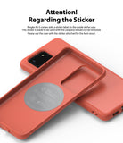 Galaxy S20 Ultra Case | Air-S - Coral phone case with an interior sticker label and instructional text about not removing it.
