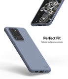 Galaxy S20 Ultra Case | Air-S - Two views of a blue phone case showing precise camera and port cutouts on a white background.