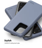 Galaxy S20 Ultra Case | Air-S - Three blue Ringke phone cases stacked, showing camera cutouts and smooth matte finish.